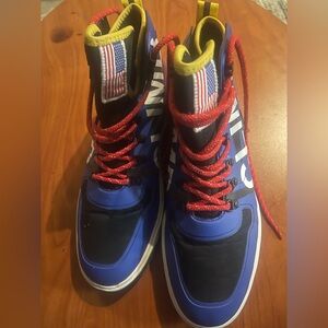 Stylish Blue High-Top Sneakers